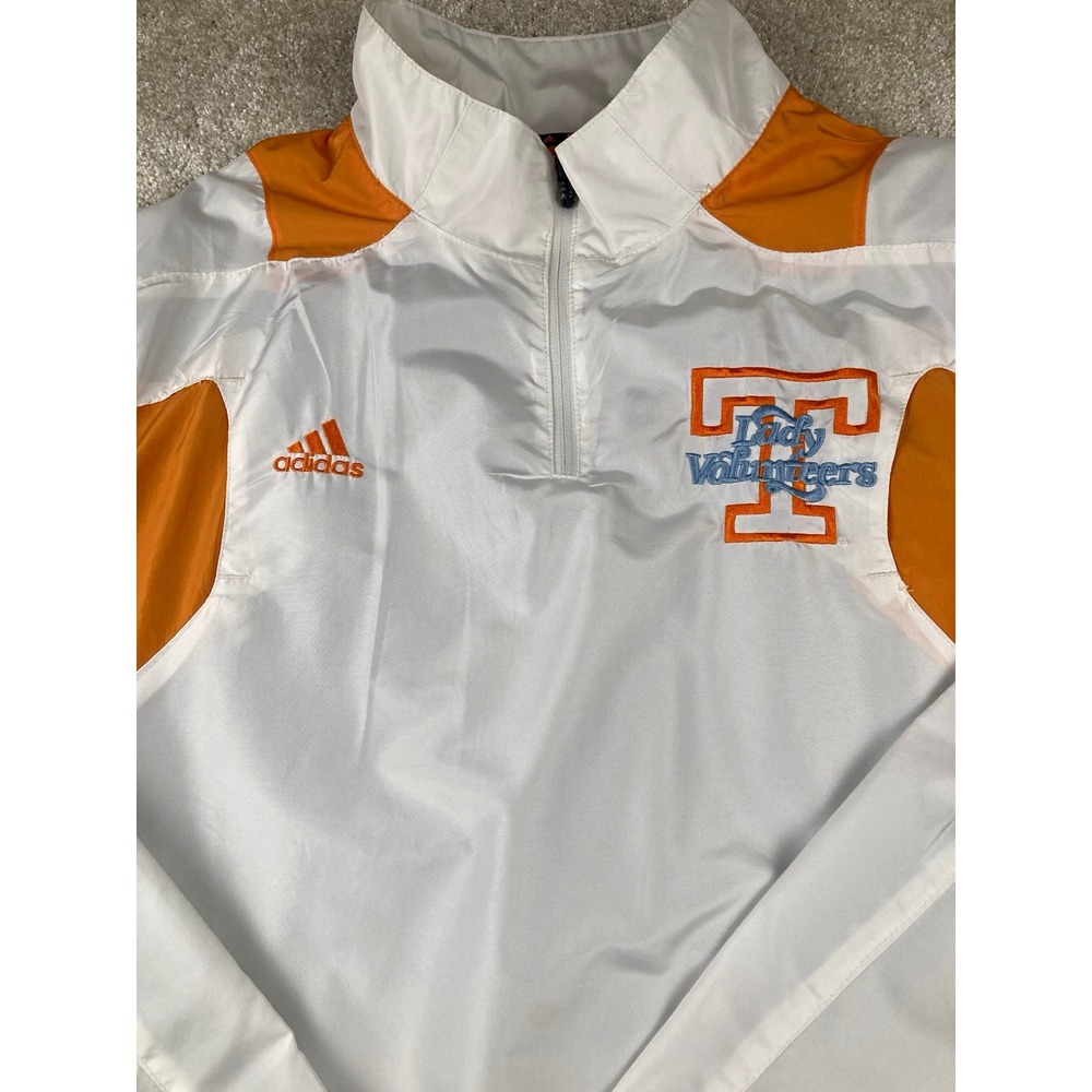 Adidas Scorch Tennessee Lady Volunteers 1/4 Zip Windbreaker Jacket Women L White